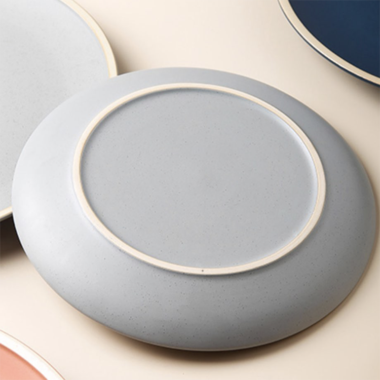 Wholesale japanese dinner plates set matte glaze dessert dishes serving pizza pasta restaurant porcelain dinner plates