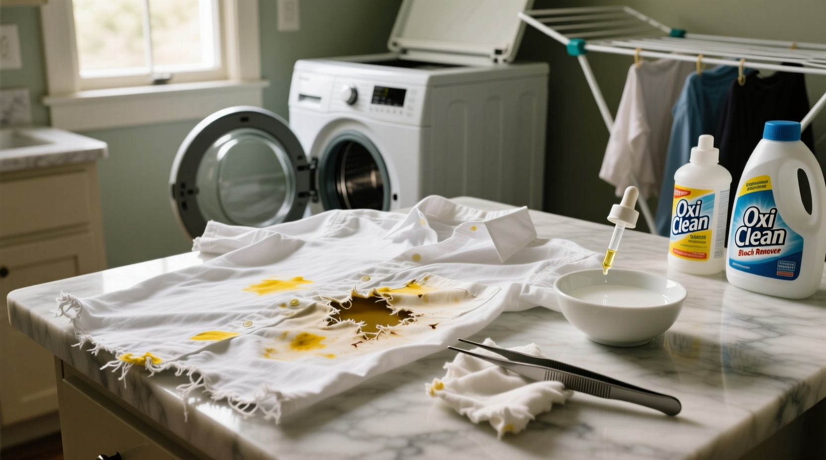 how to get bleach out of clothes