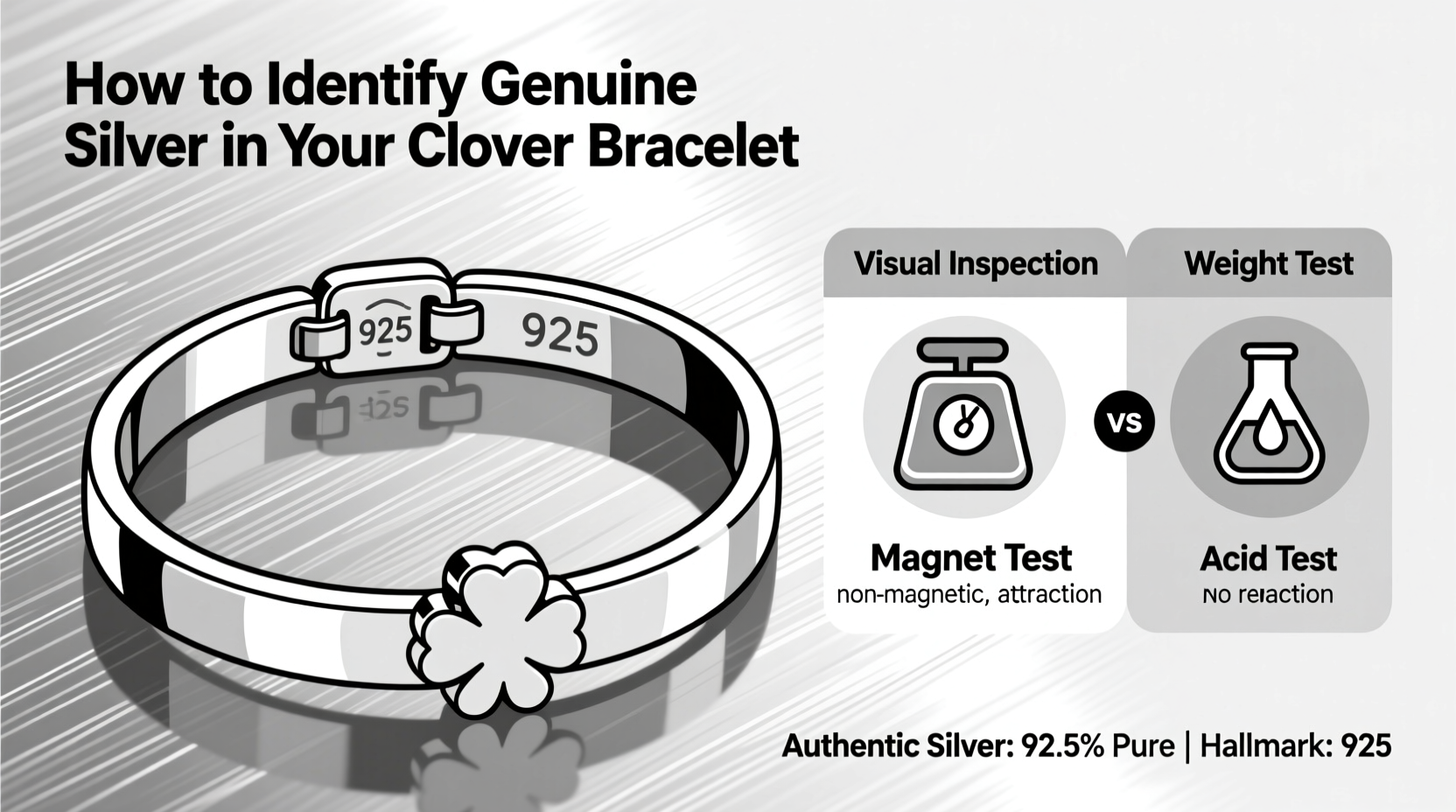 how to accurately identify genuine silver in your clover bracelet a practical guide
