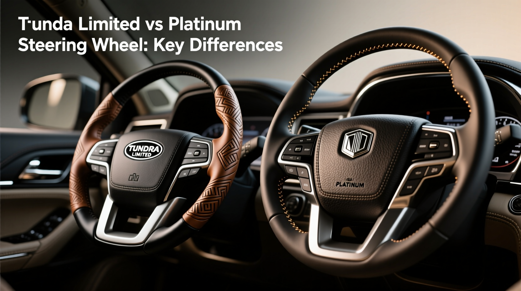 tundra limited vs platinum steering wheel
