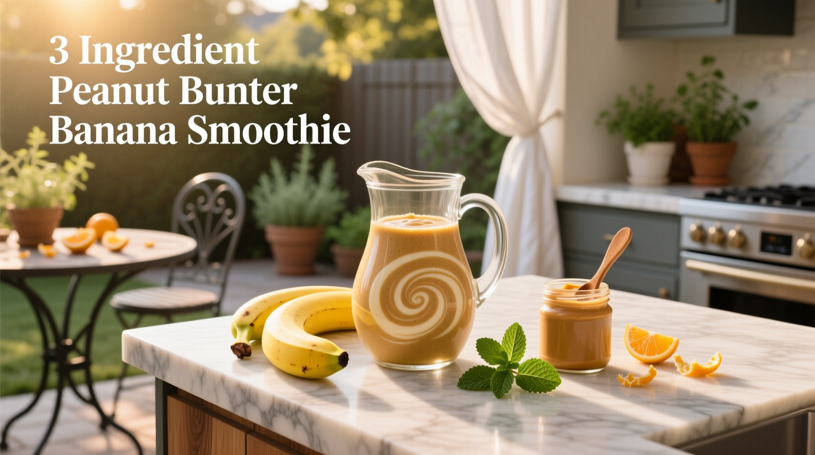 3 ingredient peanut butter banana smoothie