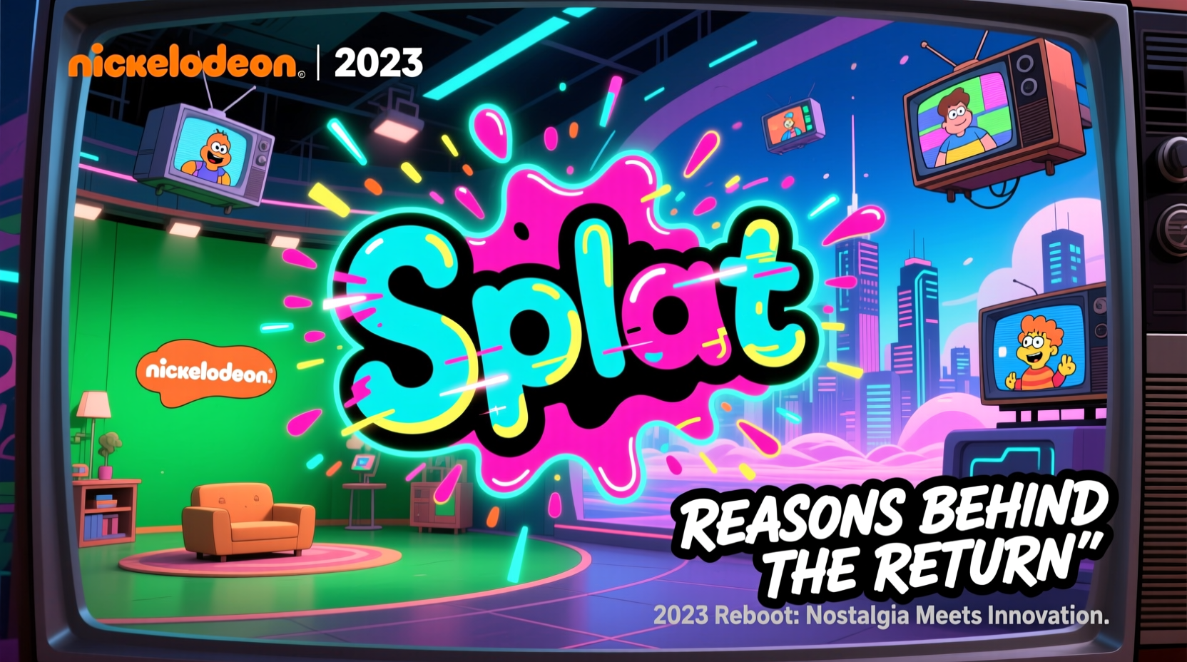 nickelodeon splat logos 2023 return reasons behind the rebrand
