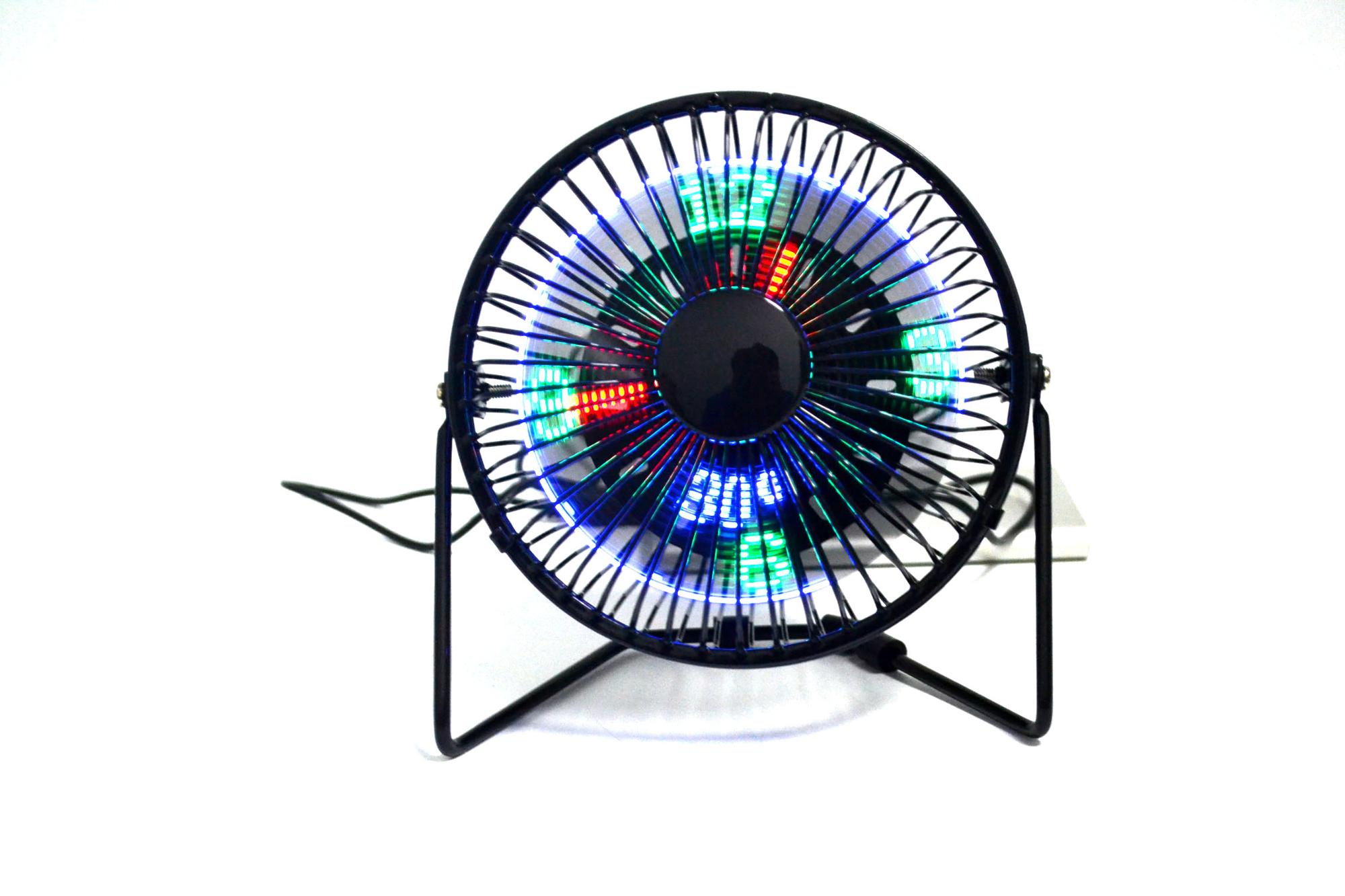 usb 可编程 led 风扇显示时钟温度内容 led 定制消息风扇