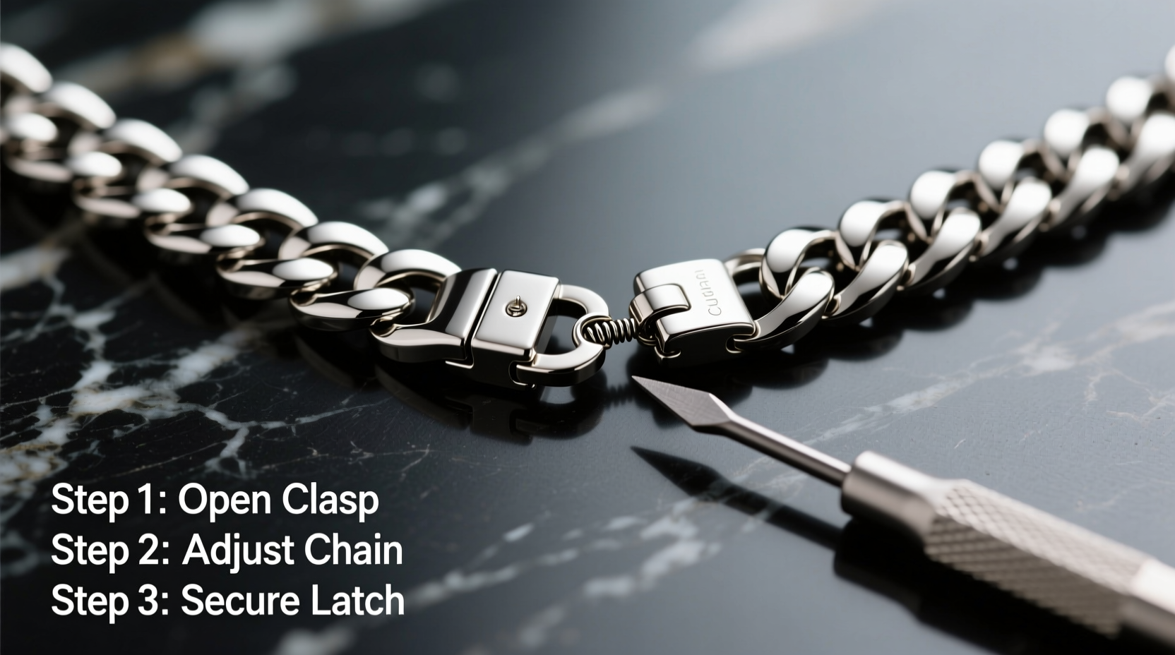 step by step guide to safely adjusting the clasp on your cuban link bracelet 2