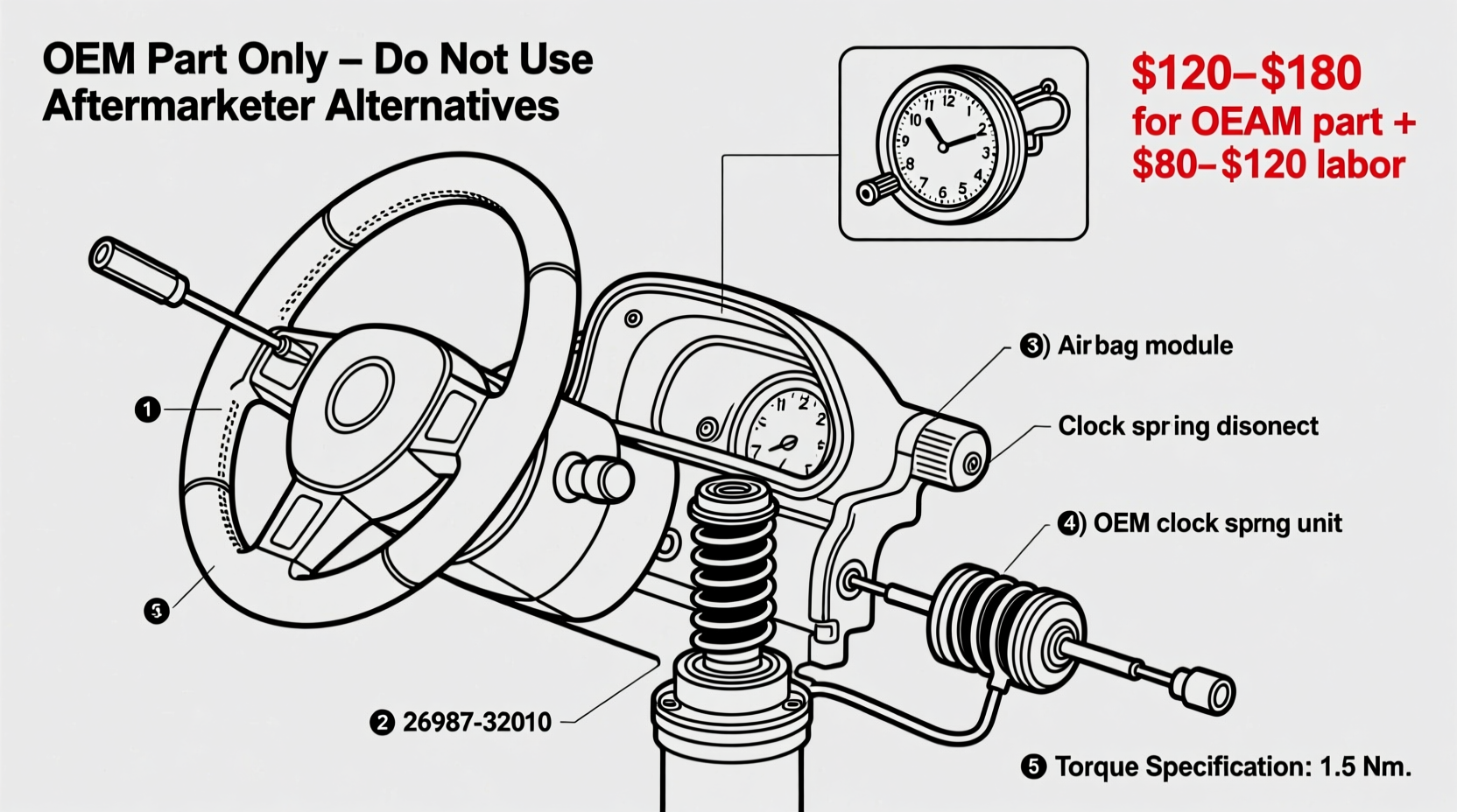 is350 clock spring replacement