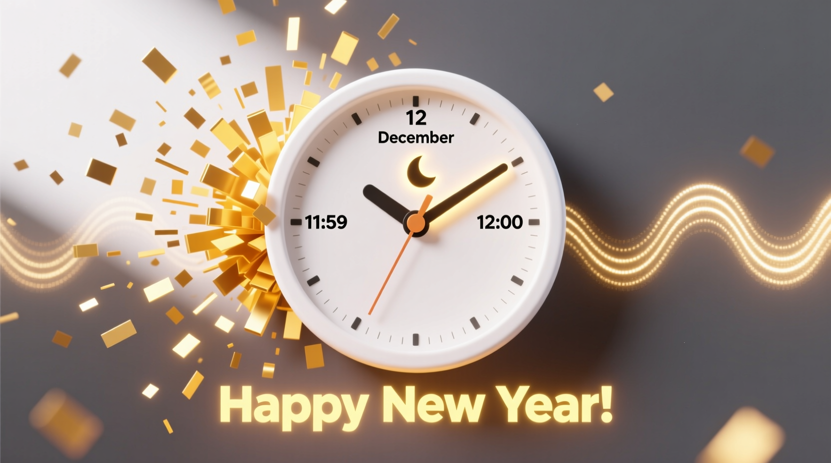 a clock showing changes for the new year gif