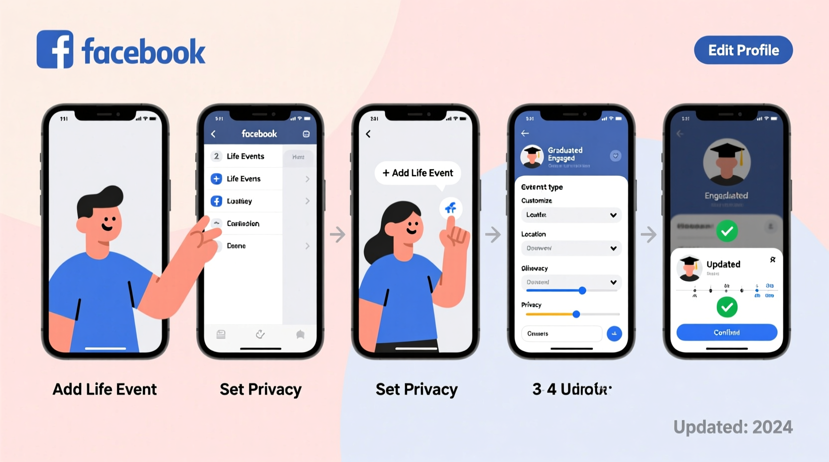 a step by step guide to adding and customizing life events on facebook profiles
