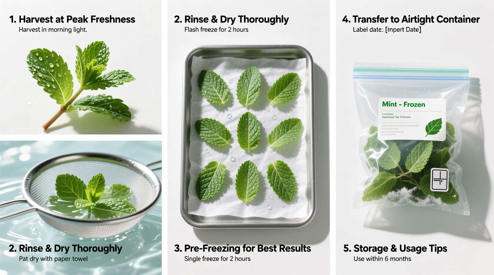 How to Freeze Fresh Mint Leaves Properly
