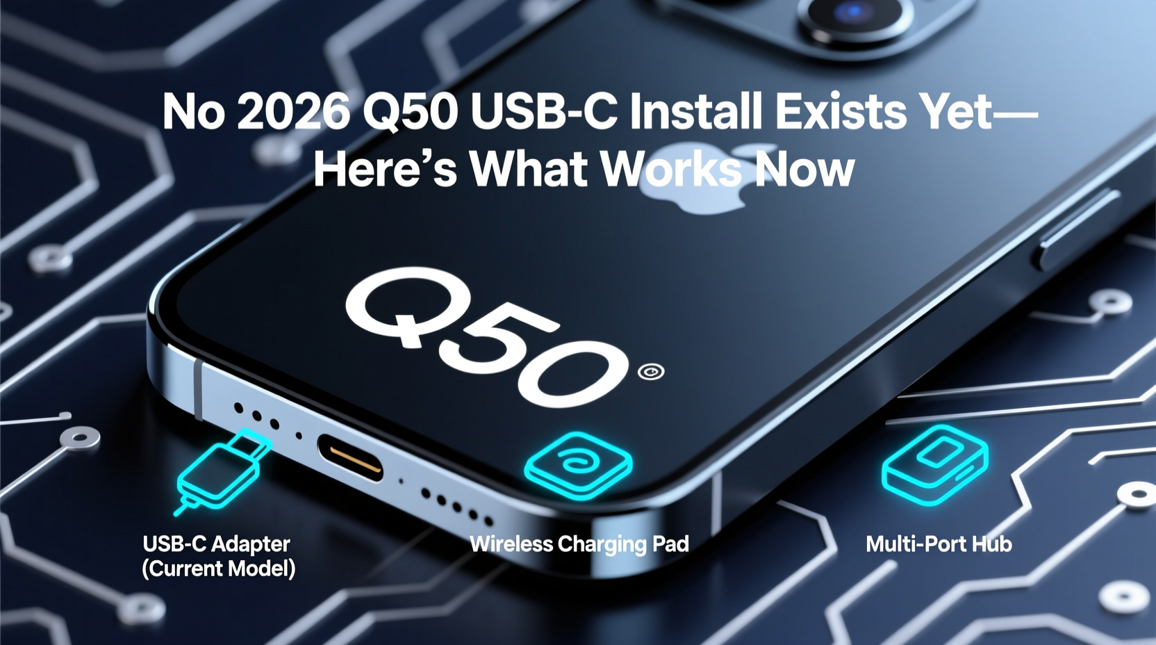 q50 usb c install 2026