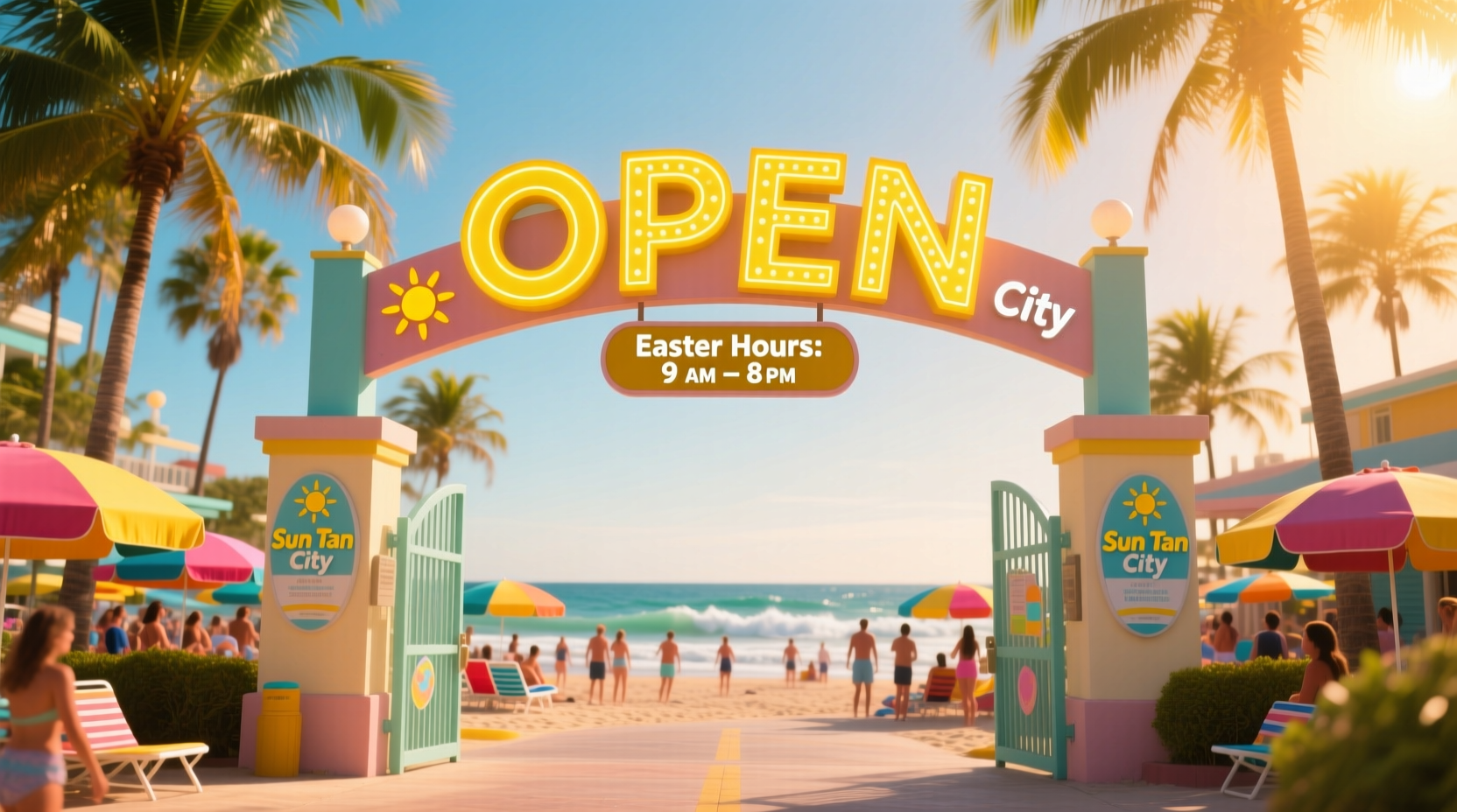 is sun tan city open on easter