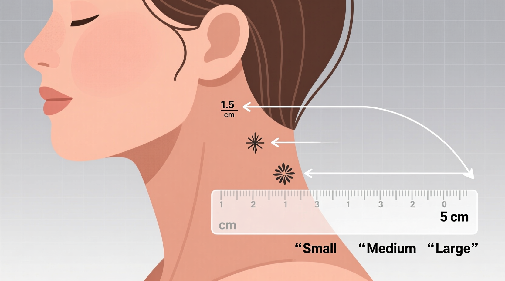 how to choose the ideal temporary tattoo size for your neck a practical guide