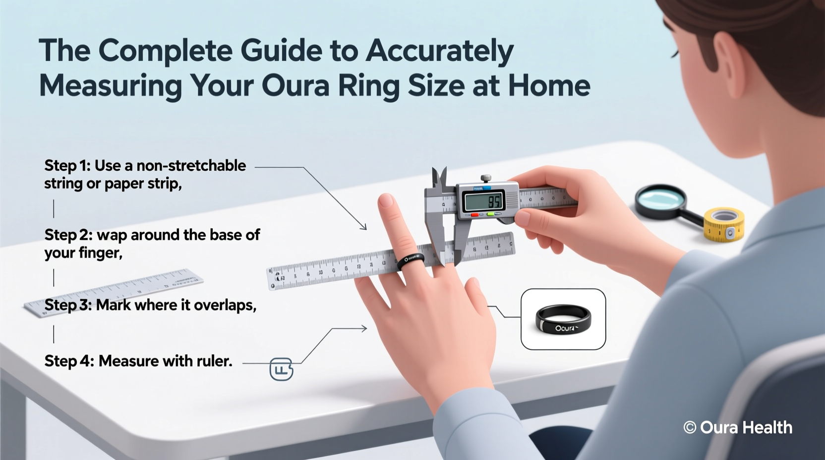 the complete guide to accurately measuring your oura ring size at home