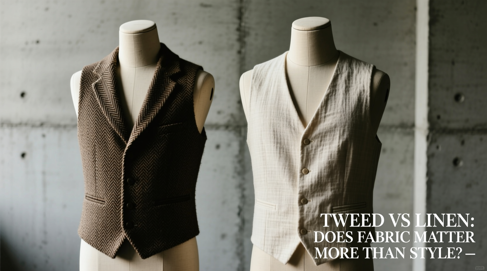 tweed vs linen vests does fabric matter more than style