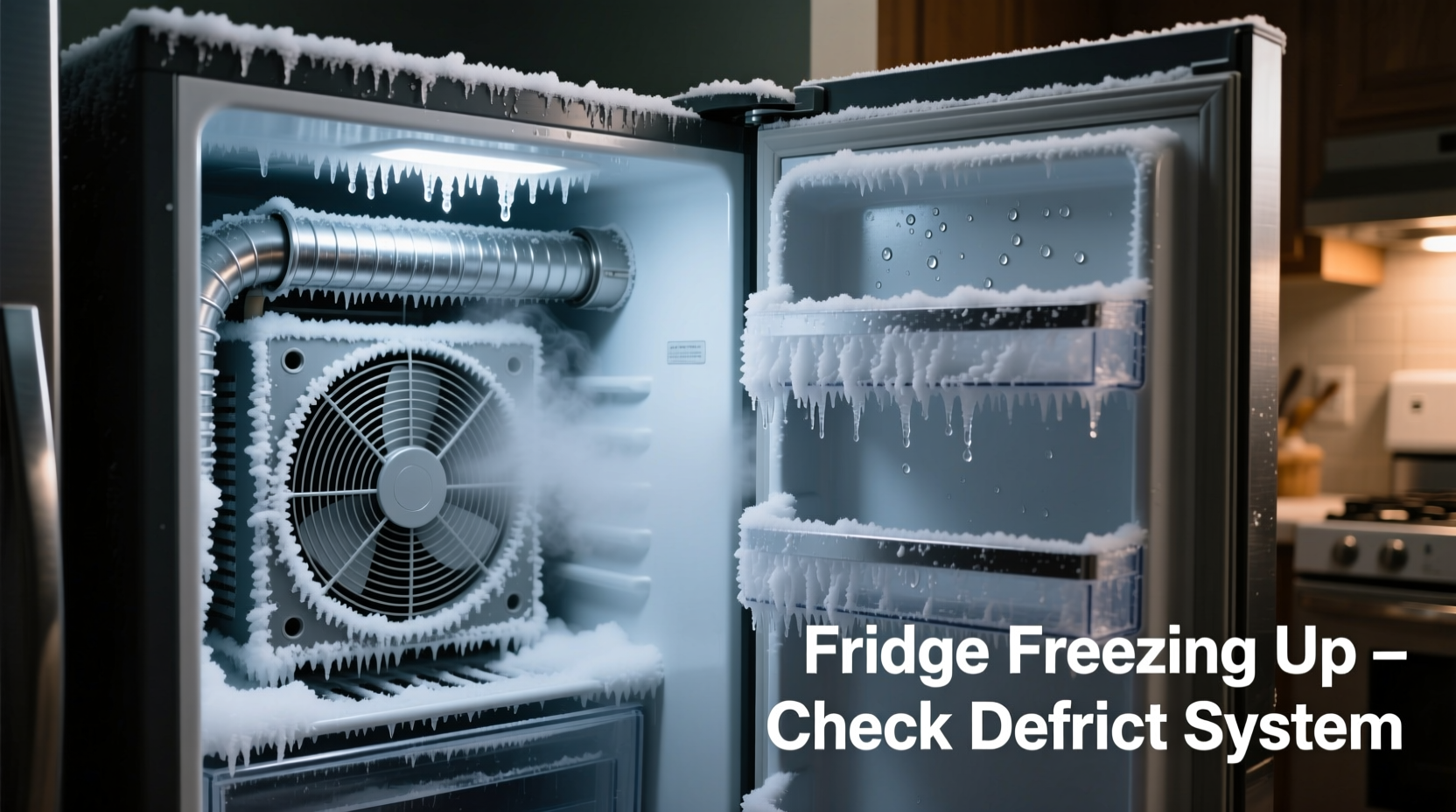 fridge freezing up in the back causes solutions