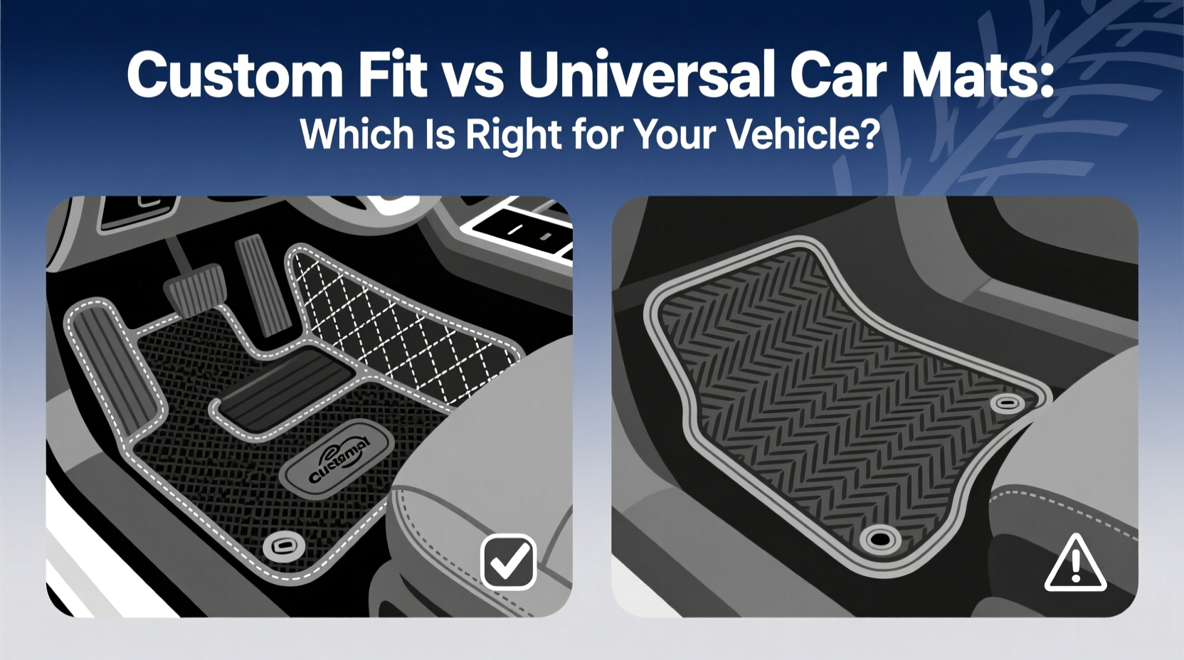 custom fit vs universal mats