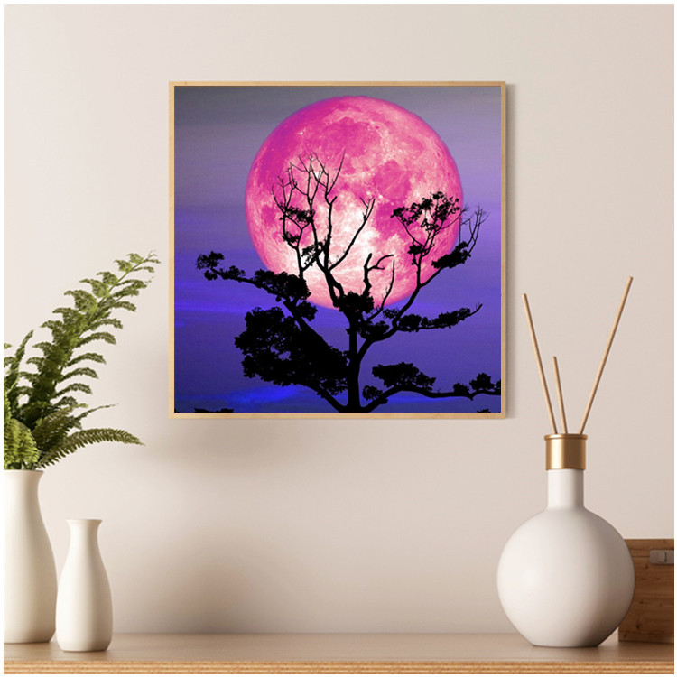 DIY cross stitch home decoration moon scenery custom diamond painting 5D diamond painting