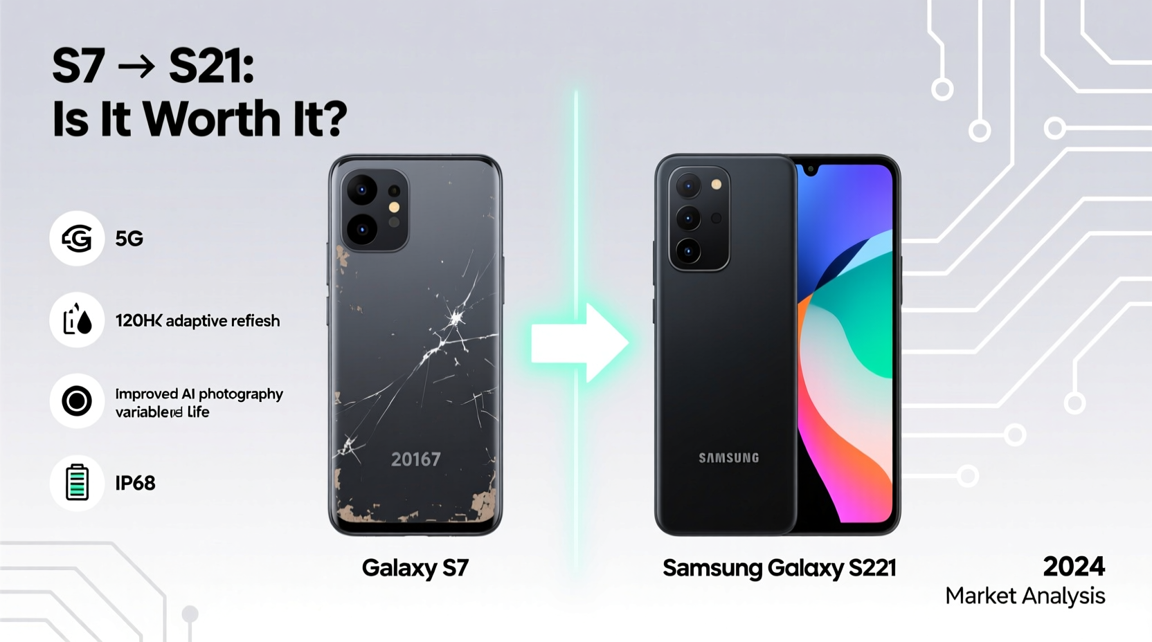 is upgrading from a galaxy s7 to an s21 really worth it in todays market