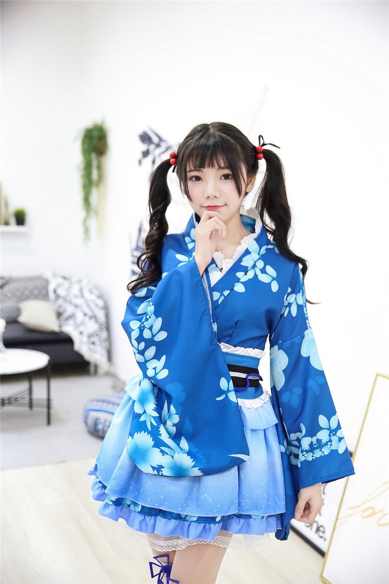 洛丽塔樱花成人女性艺妓服装派对花式服饰性感日本女孩 cosplay 和服