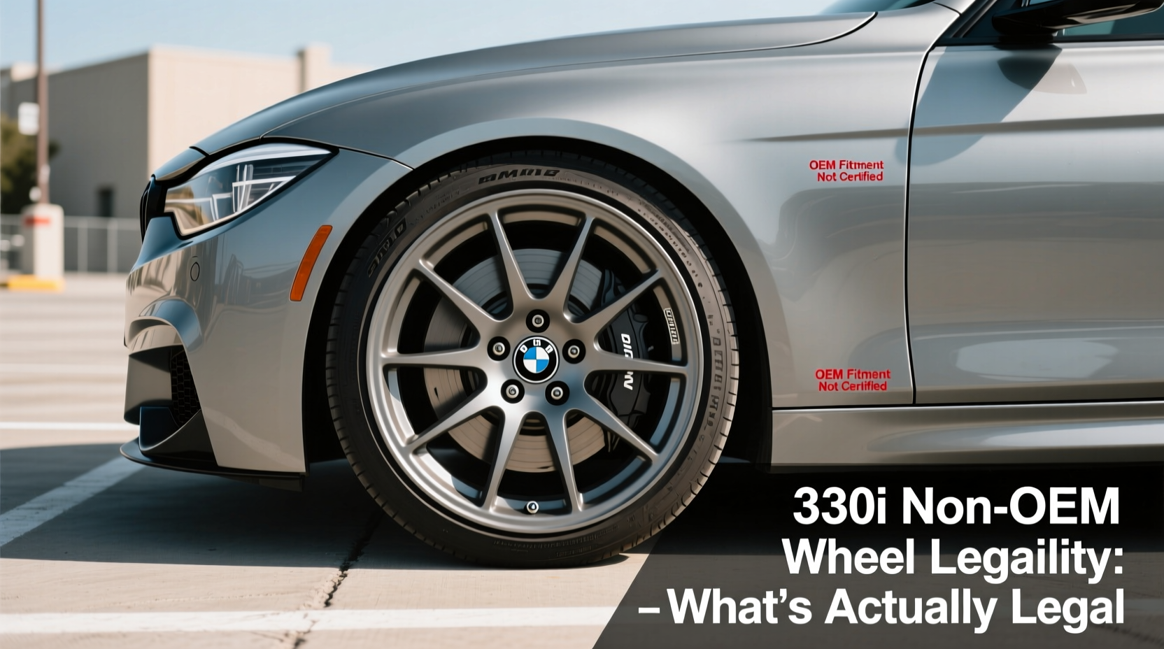 330i non oem wheel legality