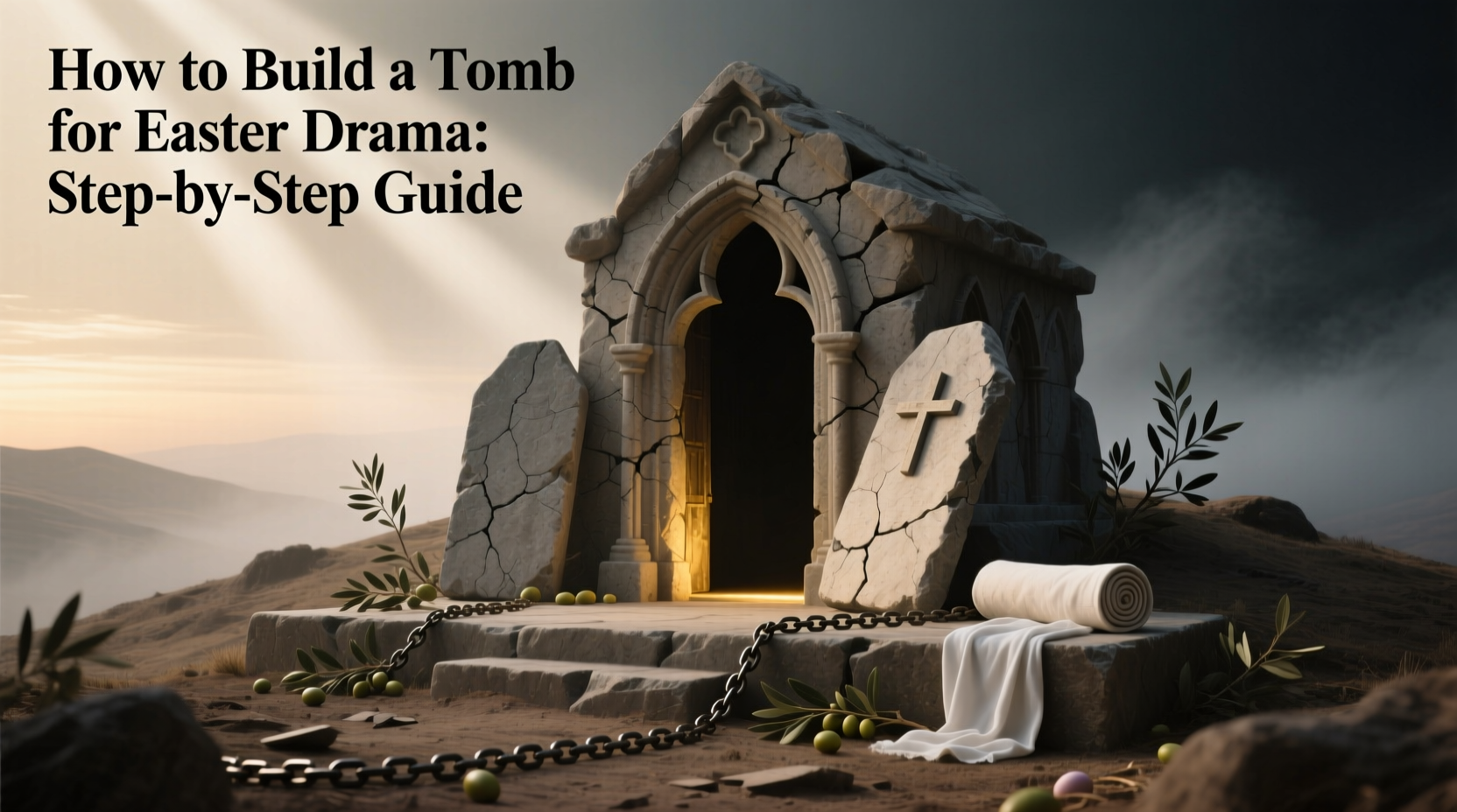 how to build a tomb for easter drama