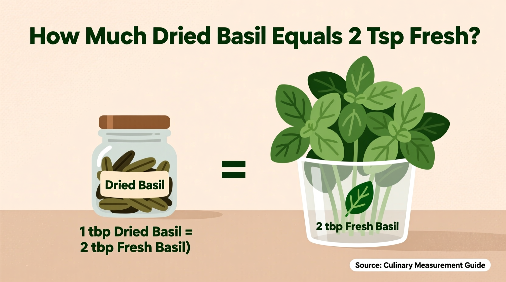 How Much Dried Basil Equals 2 Tbsp Fresh?