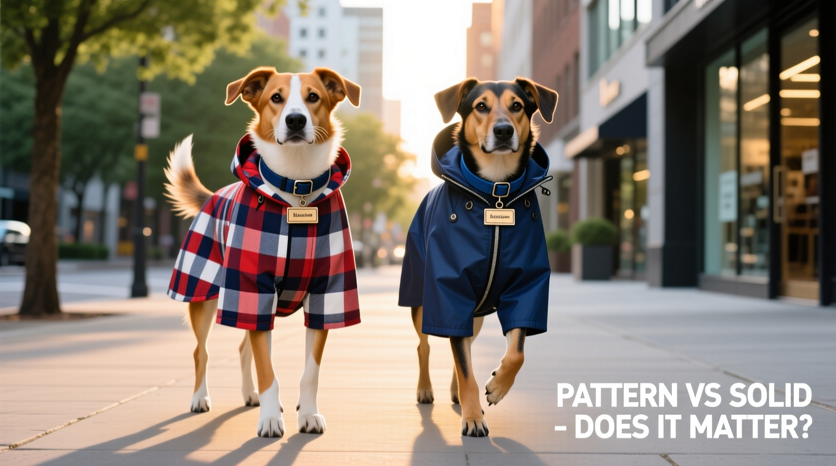 plaid vs solid dog coats does the pattern even matter or is it just about the looks