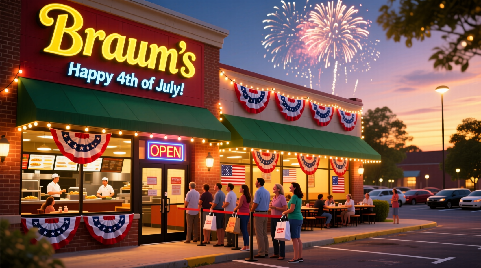 is braums open on 4th of july