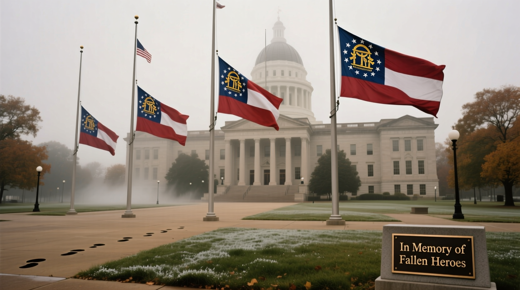 Why Are Georgia Flags At Half Staff Reasons History