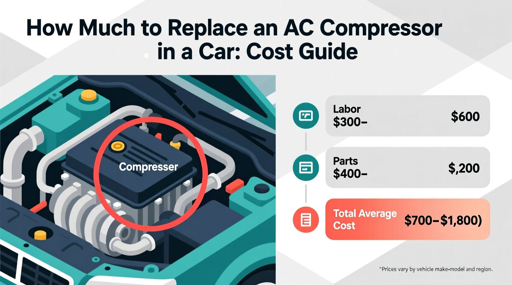 how much to replace a ac compressor in a car
