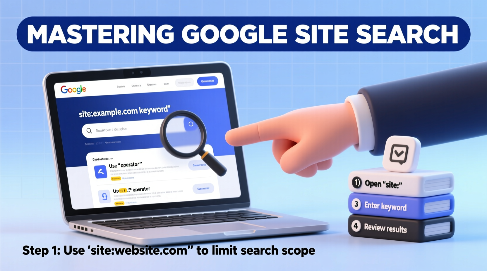mastering google site search a step by step guide to finding content within any website