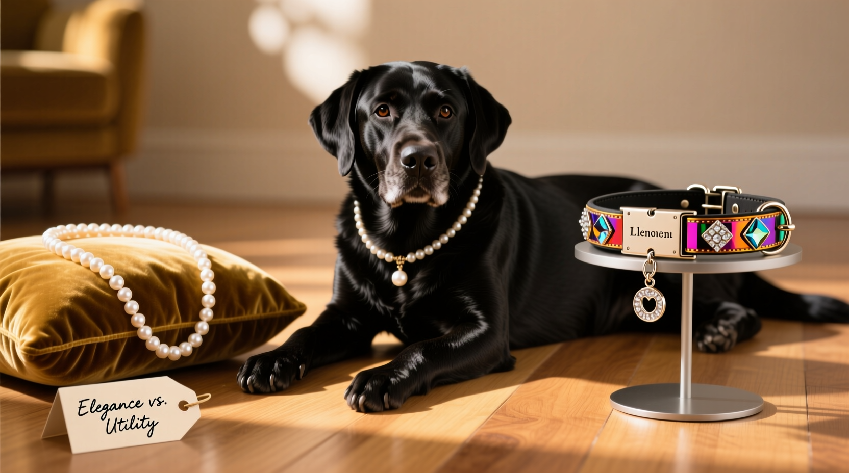 dog pearl necklace vs personalized collar bling or practicality which should you choose