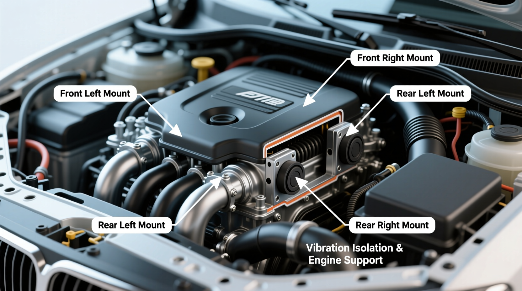 how many engine mounting in a car