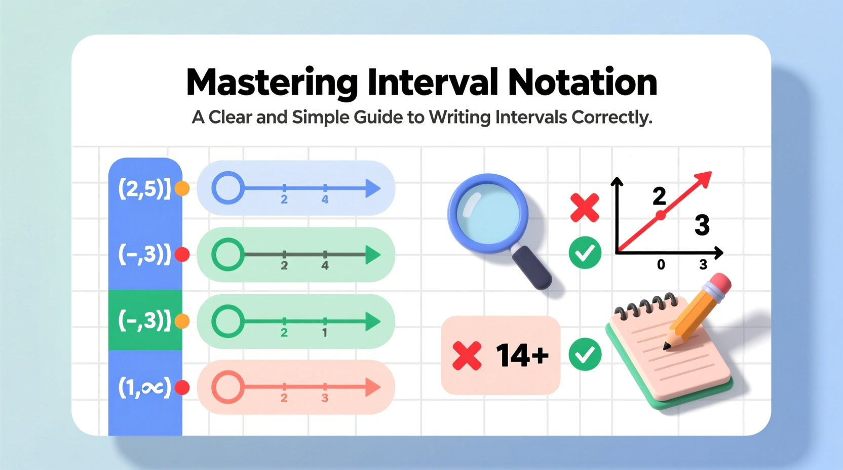 mastering interval notation a clear and simple guide to writing intervals correctly