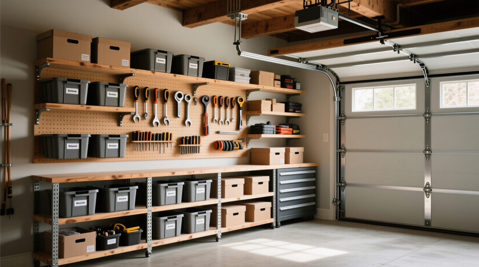 organize your entire garage with a diy wall of storage