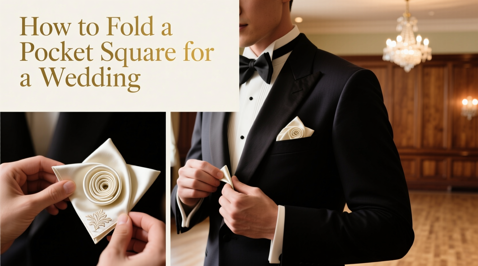 how to fold a pocket square for wedding