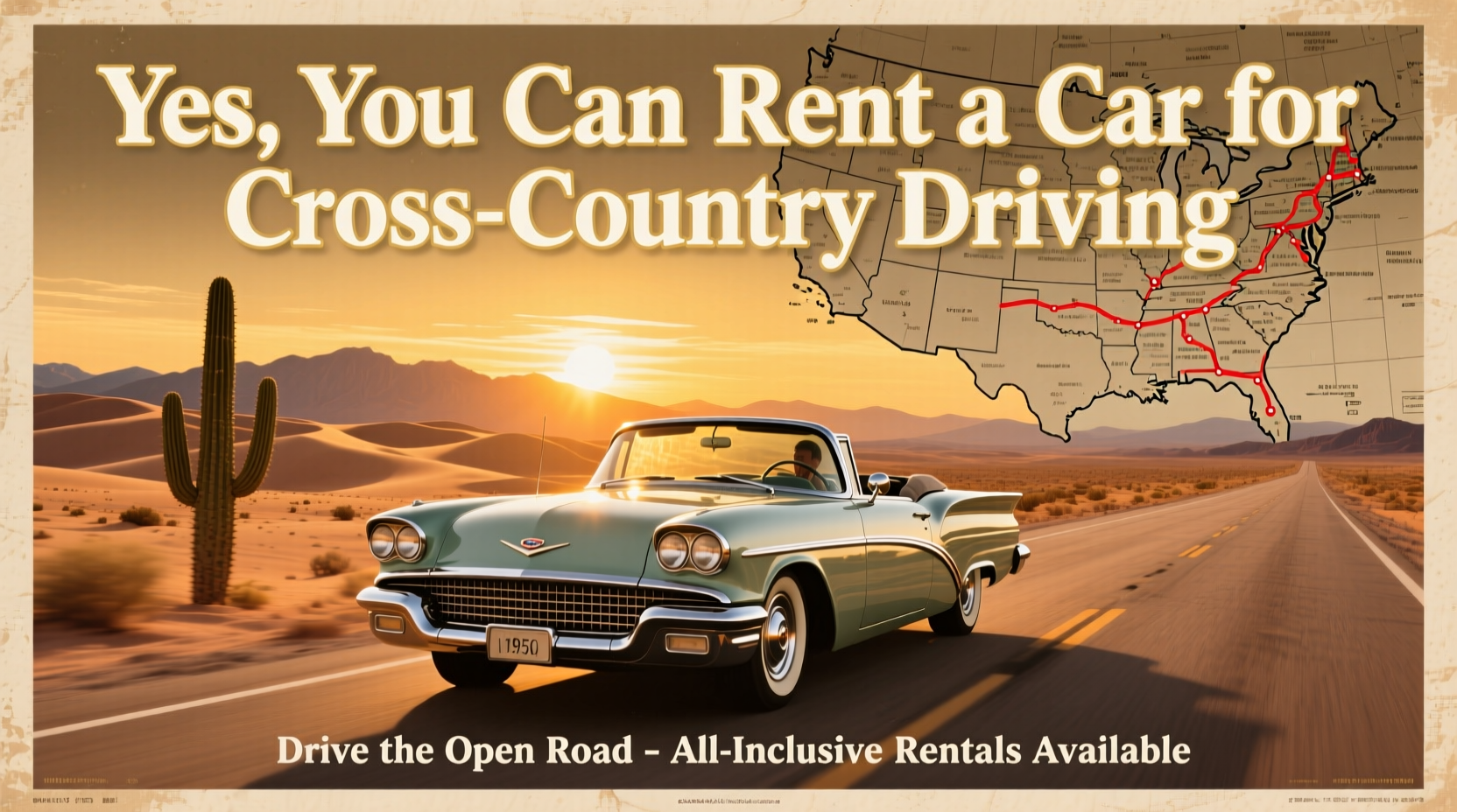 can you rent a car to drive cross country