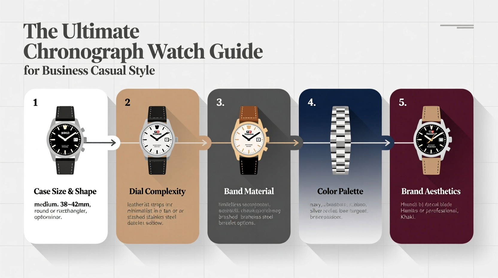 a complete guide to selecting the ideal chronograph watch for business casual style