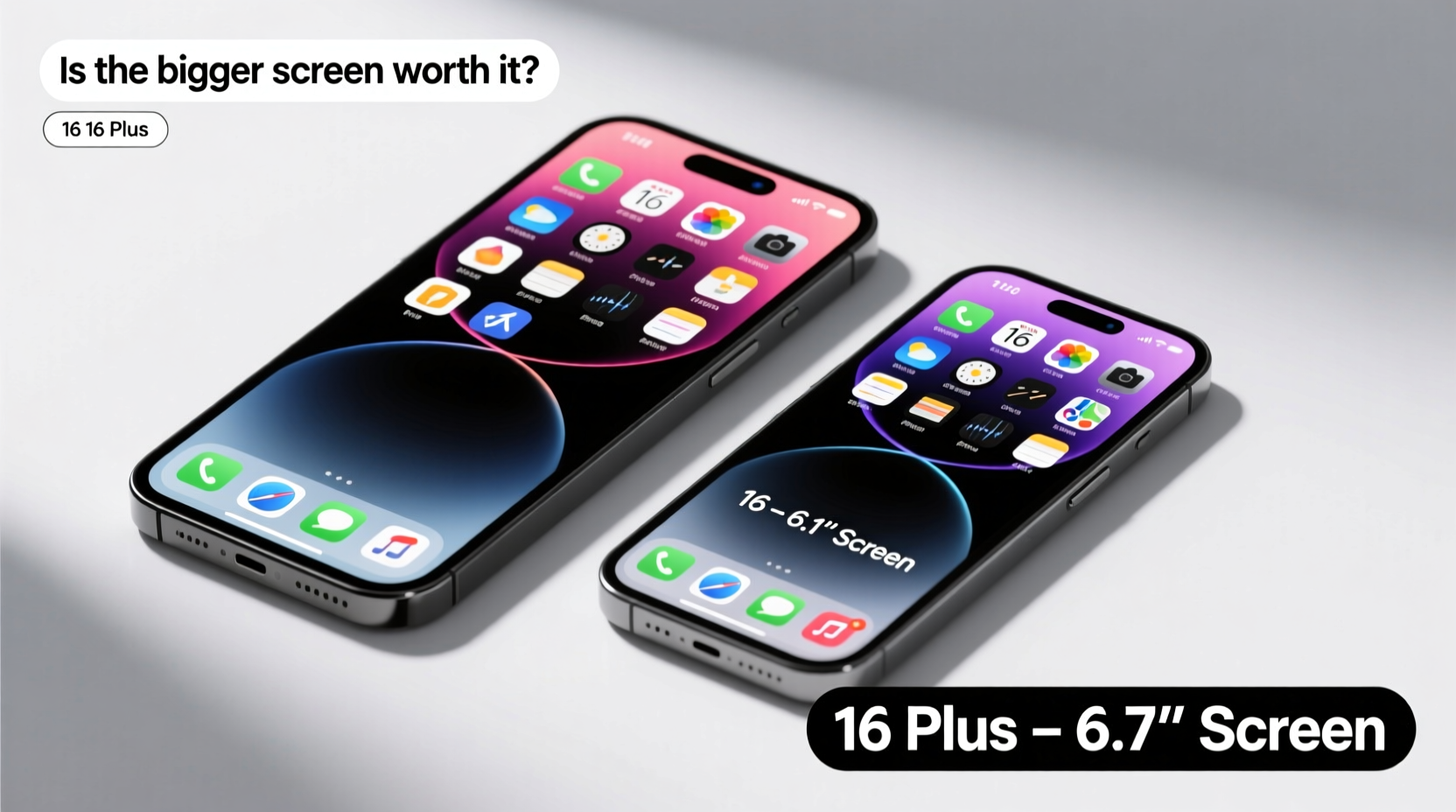 iphone 16 plus vs 16 is the bigger screen really worth it