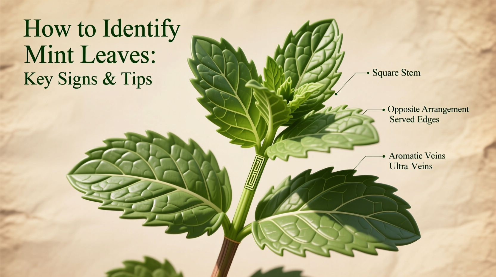 how to identify mint leaves