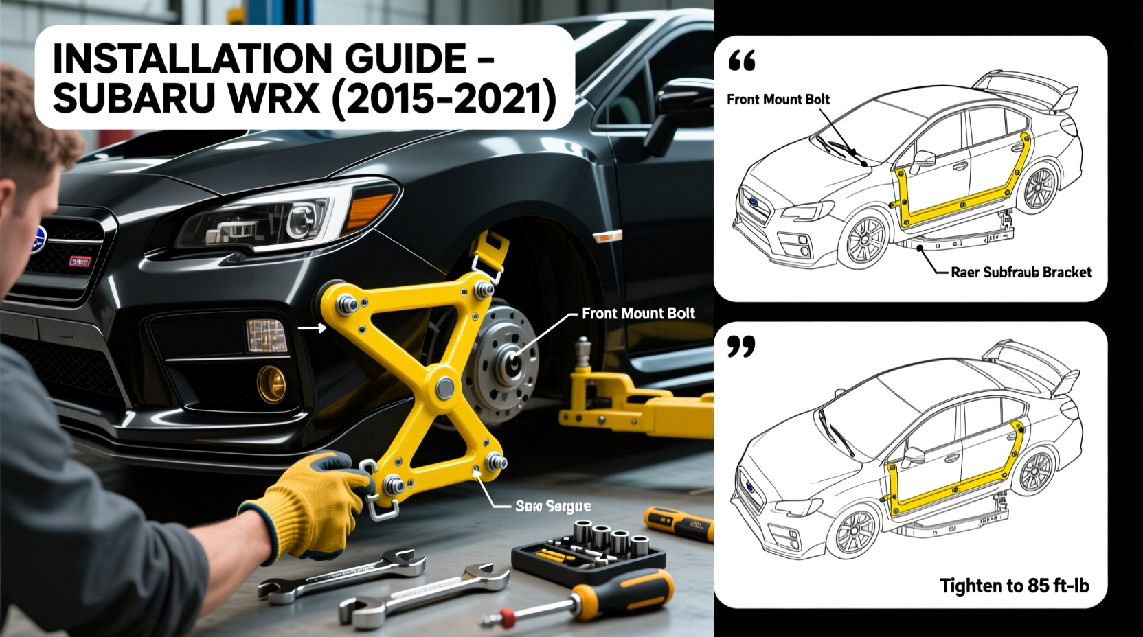 install yellow harness wrx