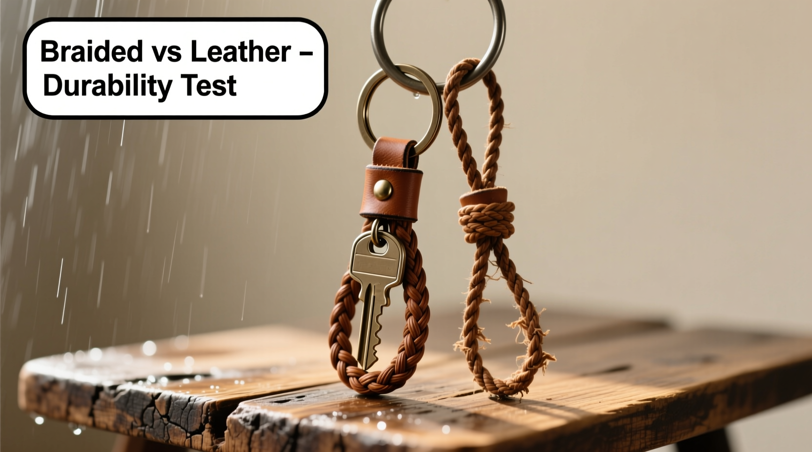 braided keychain vs leather cord which keychain holds up better over time