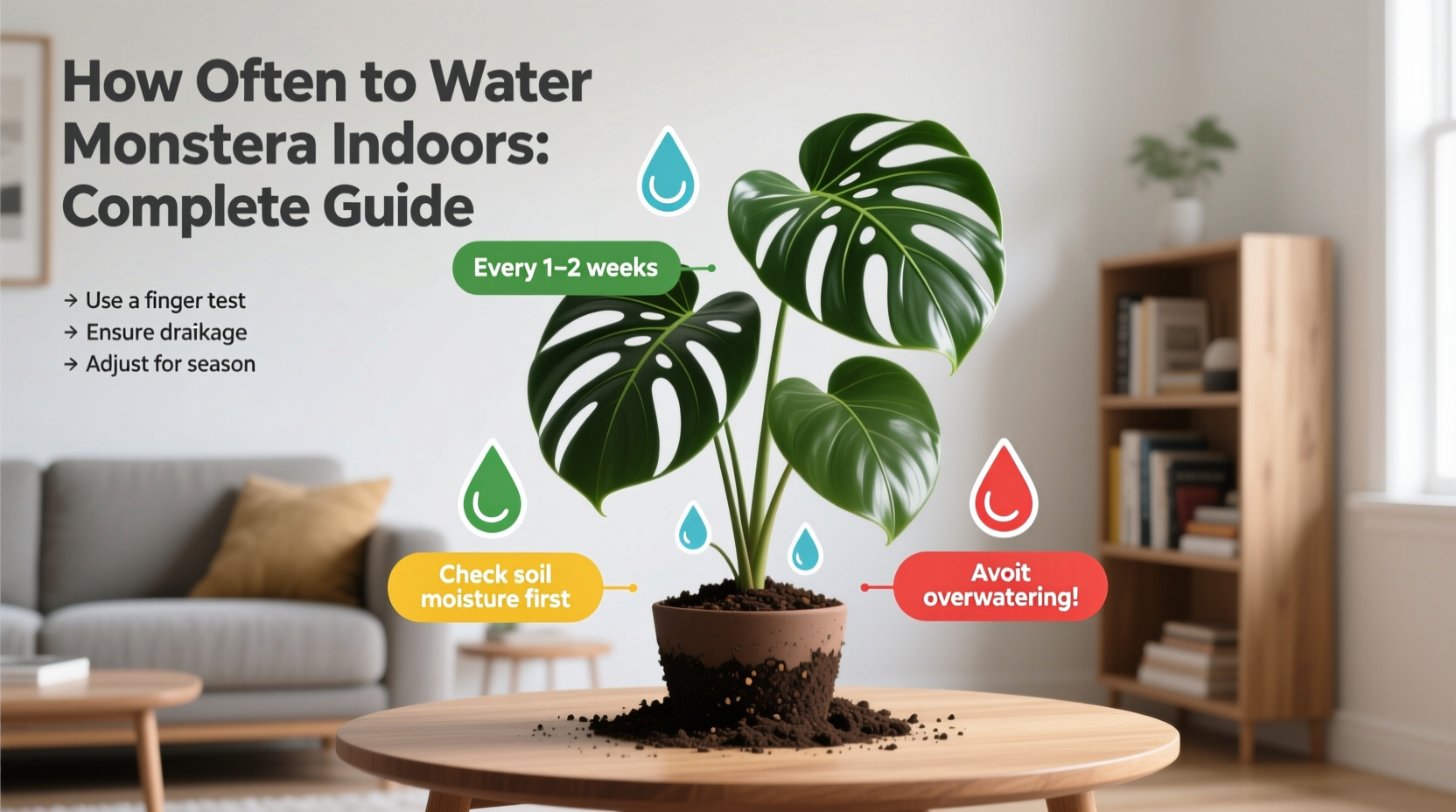 How Often to Water Monstera Indoors: Complete Guide