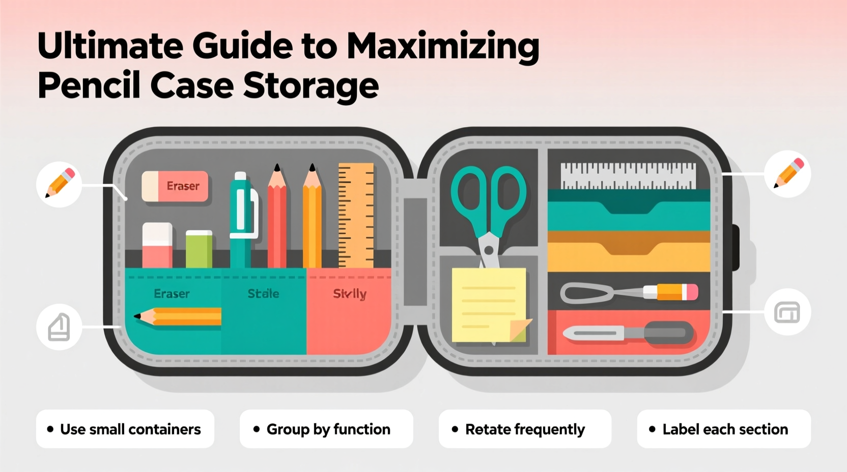 ultimate guide to maximizing pencil case storage tips for organizing every item efficiently