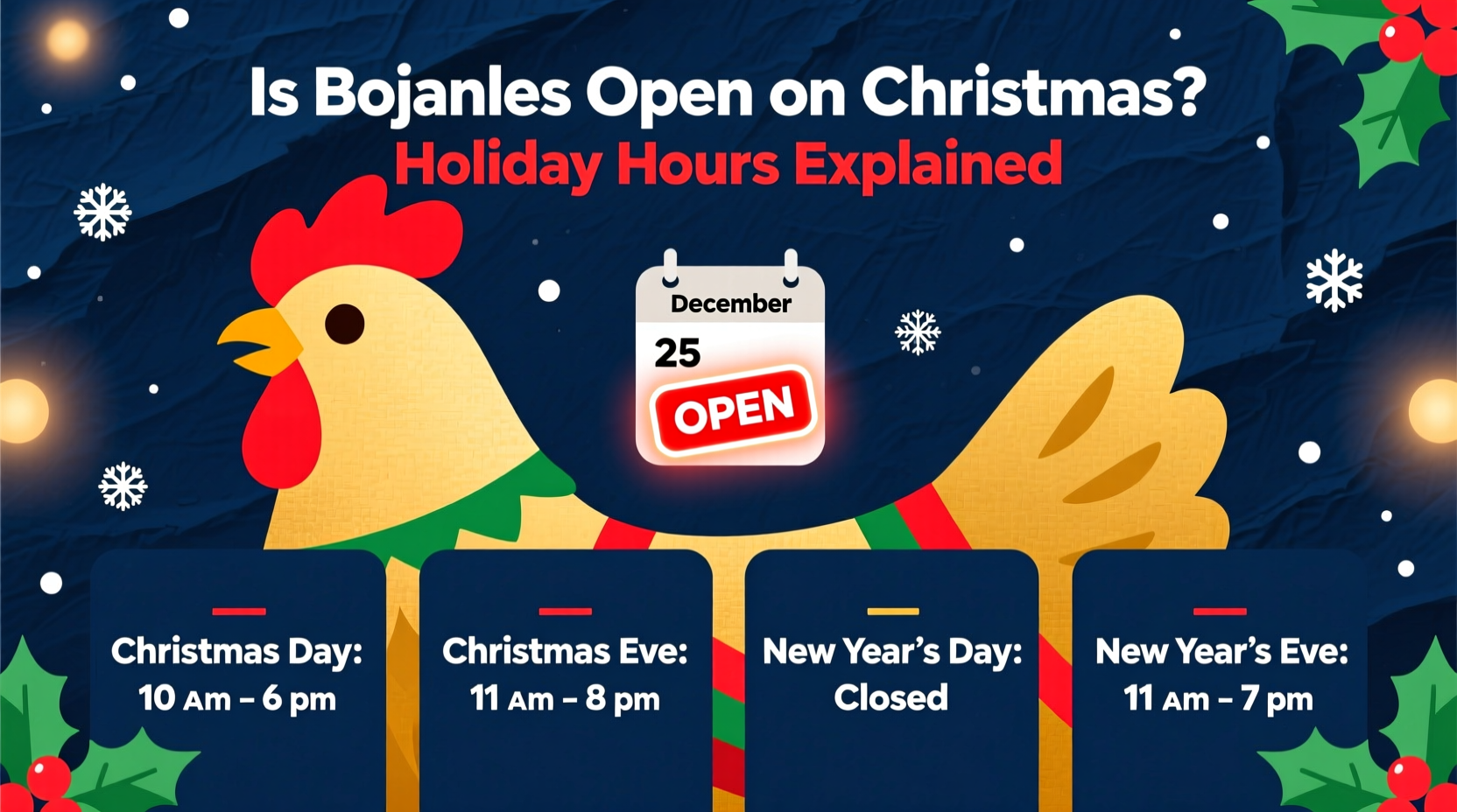 is bojangles open on christmas