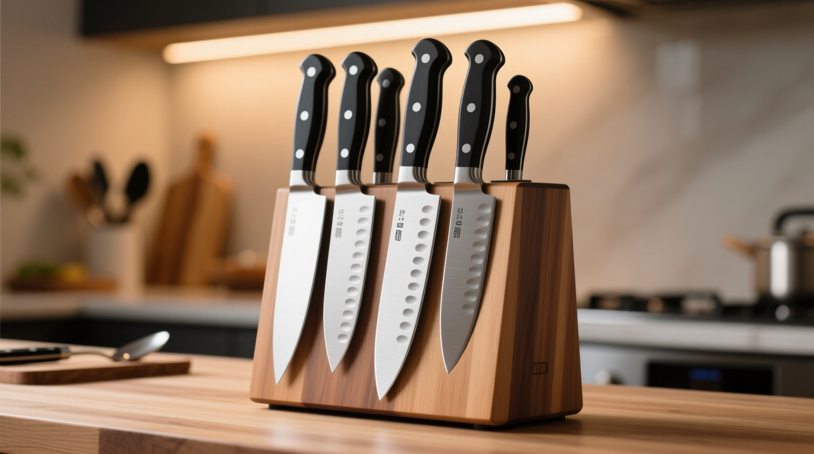 store knives upside down in a knife block to avoid dull