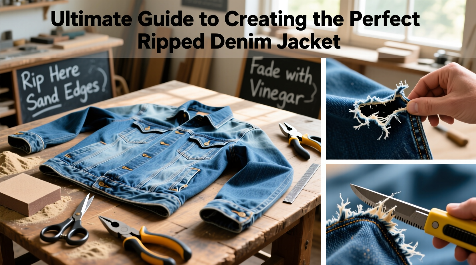 ultimate guide to creating the perfect ripped denim jacket with easy diy distressing techniques
