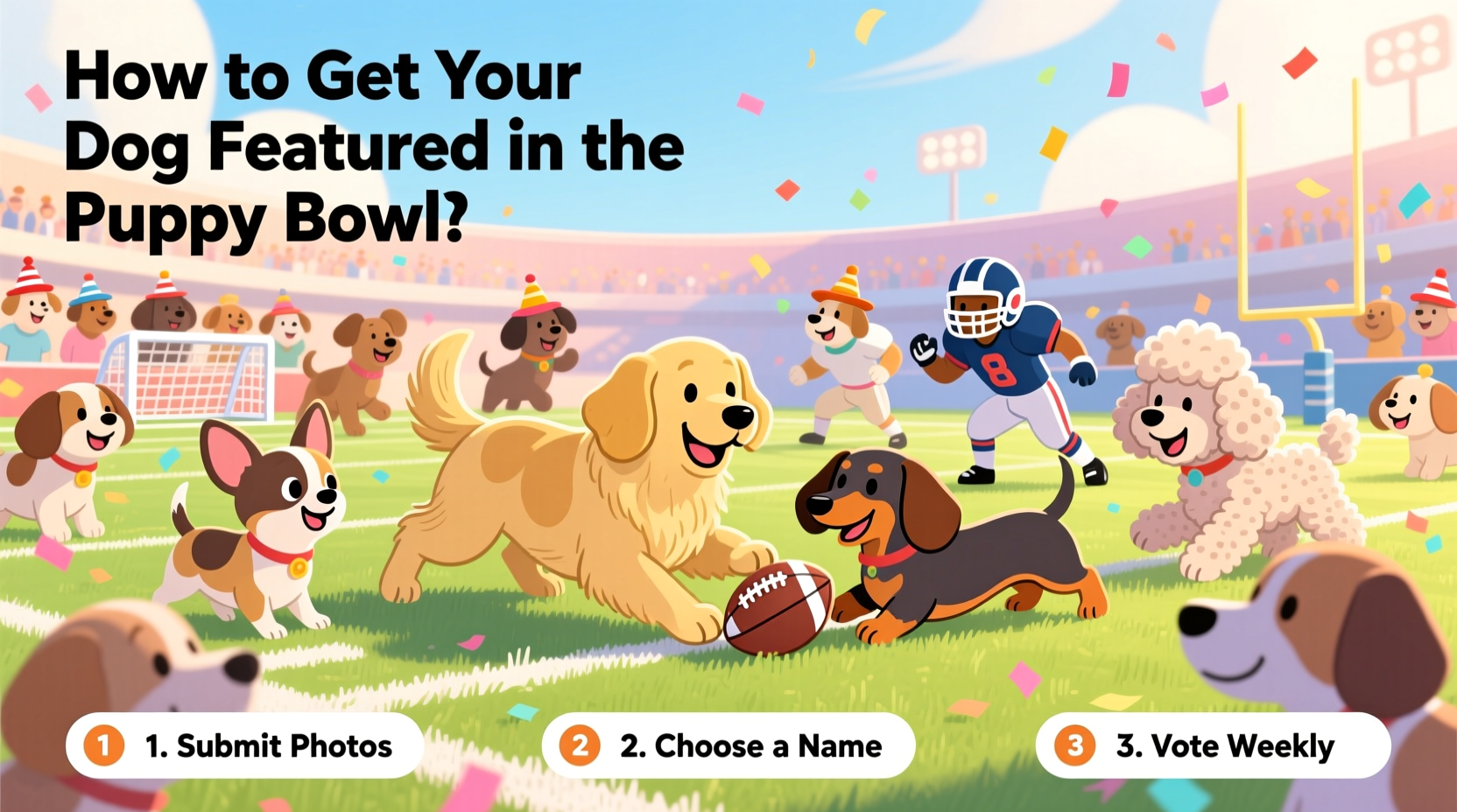 a complete guide to getting your dog featured in the puppy bowl
