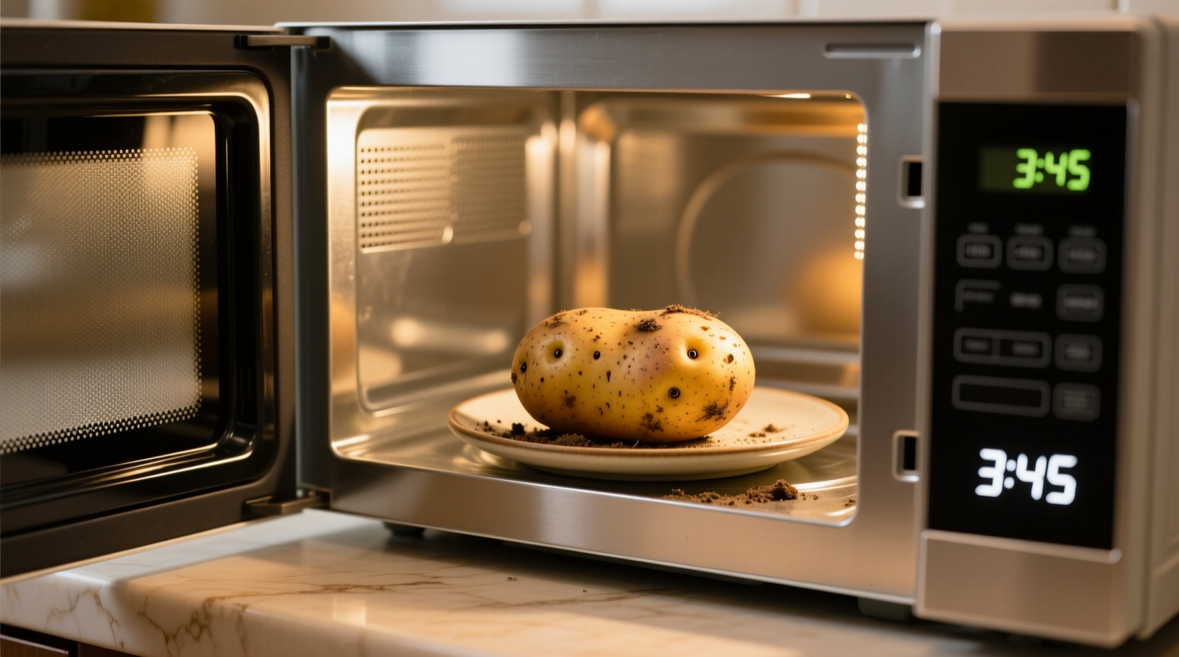 potato in the microwave