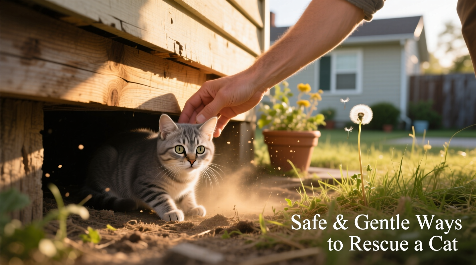 safe and gentle ways to rescue a cat stuck under your house