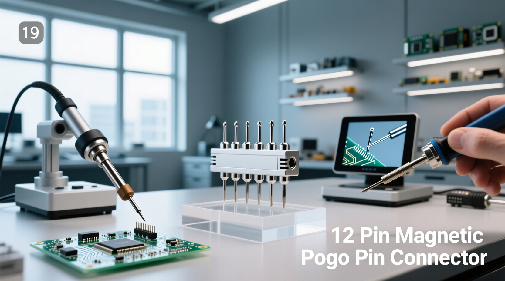 12 pin magnetic pogo pin connector guide